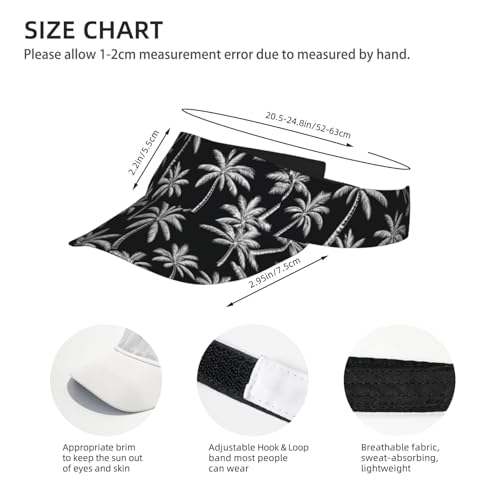 Sun Visor Hats Adjustable Open Top Sport Hat for Golf Women/Men - color: Coconut Tree