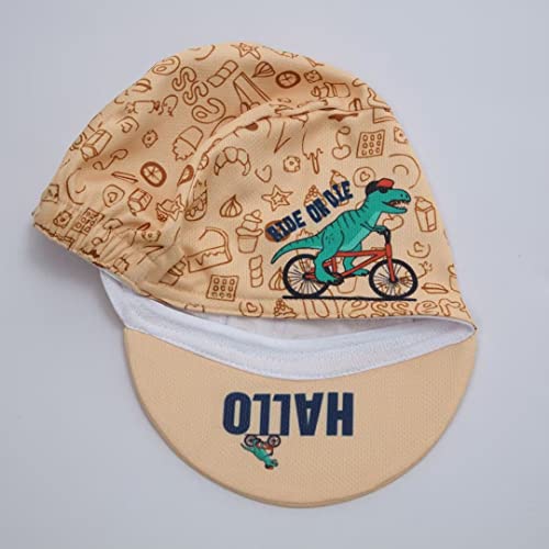 Funny Cycling Cap - Polyester Cartoon Cycling Hat-Under Helmet - Cycling Helmet Liner Breathable&Sweat Uptake - color: Ooo