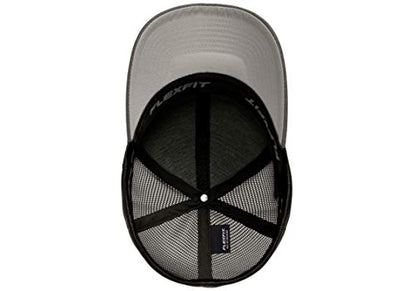 Flexfit Melange Unipanel Trucker Cap - color: Dark Grey/Black, size: Large-X-Large
