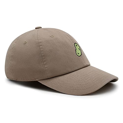 JPAK Pickle Premium Dad Hat Embroidered Cotton Baseball Cap Dill Juice - color: Khaki