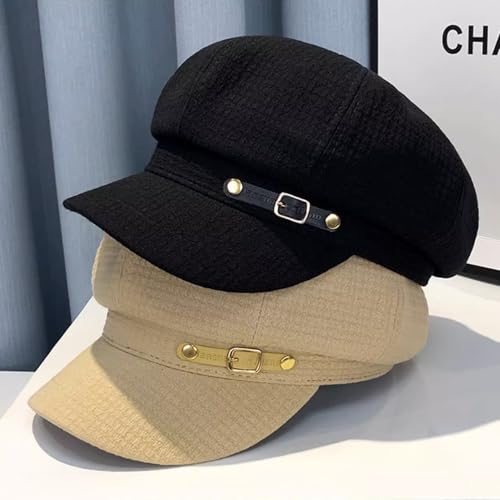 Women Beret Newsboy Hats Classic Autumn Spring Winter Cap - color: Khaki-2