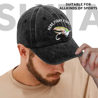 Fishing Adjustable Cotton Baseball Cap, Funny Trucker Hat Gift for Men Women Grandpa Dad Fishing Lover Fisherman - color: G