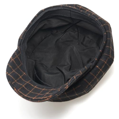 Newsboy Caps for Women Classic Beret Hats Autumn Winter Cap - color: E-black