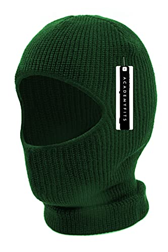 Quality Full Face Knit Ski Mask Beanie Men Women Unisex One Hole Three Hole Winter Headwear Face Mask Protection - color: One Hole D.green