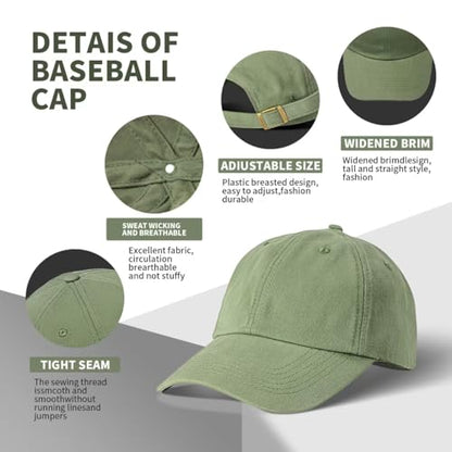 Cotton Universal Washed Baseball Cap with Soft Top and Adjustable Mom Hat - color: Wine Red