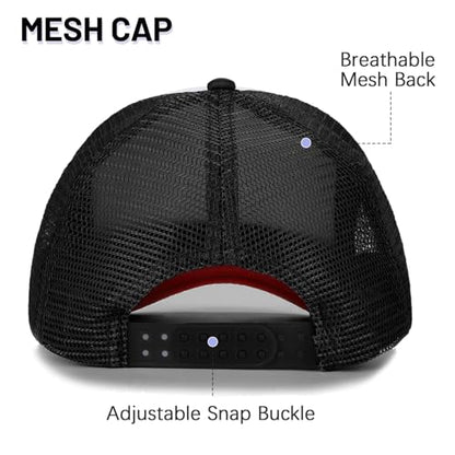 Ultrafun 10 Pack Trucker Hat Mesh Sublimation Blank Hats Adjustable Baseball Caps Hats for Men Women - color: Red Black White