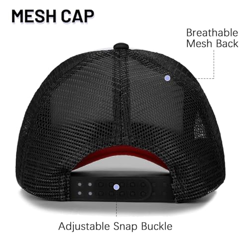 Ultrafun 10 Pack Trucker Hat Mesh Sublimation Blank Hats Adjustable Baseball Caps Hats for Men Women - color: Red Black White