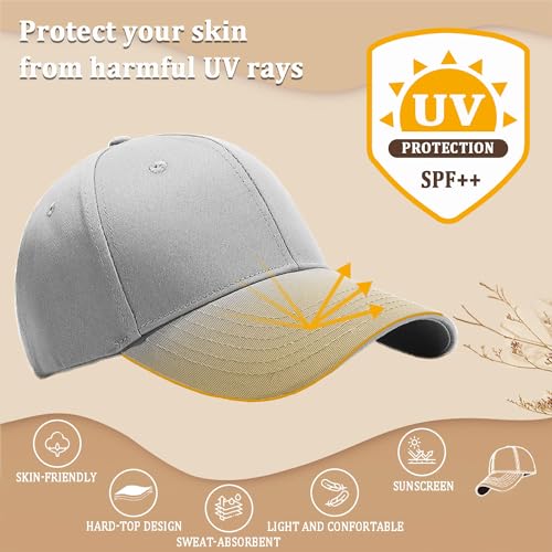 Adjustable Cotton Baseball Cap for Men Women - color: Grey