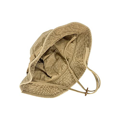 Clakllie Sun Hats for Women Men UV Protection Boonie Hats Summer Safari Jungle Hat Fishing Beach Hats UPF 50+ Camping Hats - color: Khaki-gd77