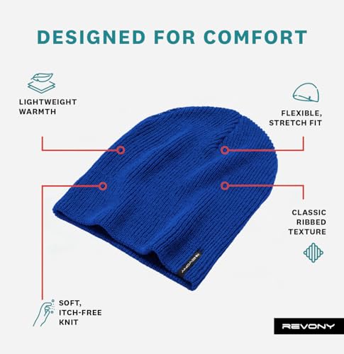 Essential Knit Beanie – Soft, Lightweight Comfort in Fun Colors - color: Royal Blue