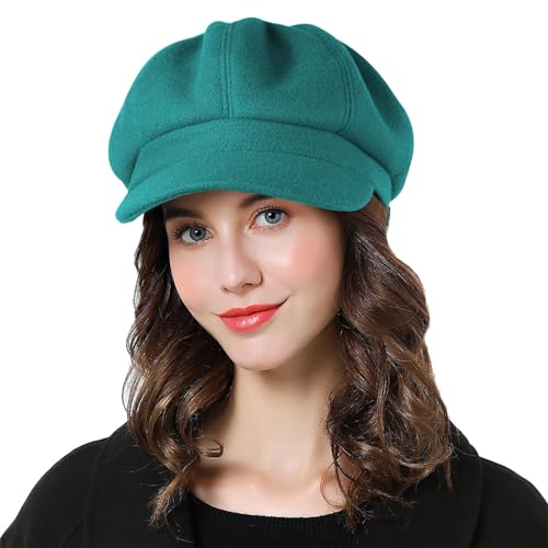 Sumolux Women Beret Newsboy Hat French Cap Classic Winter - color: Turquoise