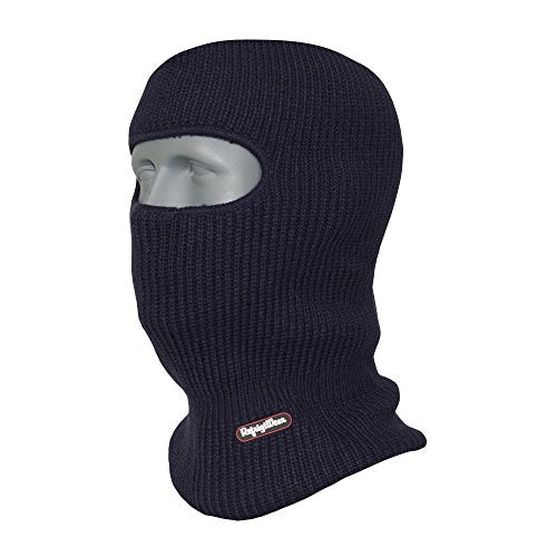RefrigiWear 2-Layer Acrylic Knit Open-Hole Balaclava Face Mask, High Visibility - color: Navy