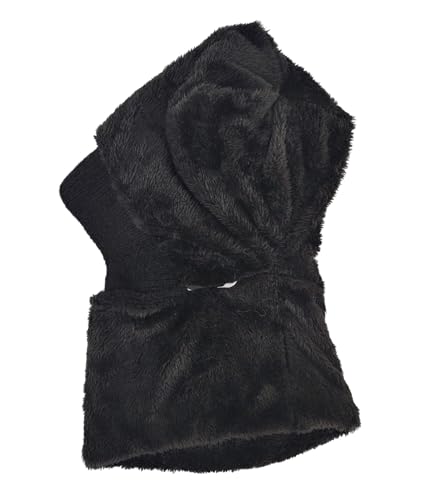 HUAMULAN Women Winter Knit Balaclava Fleece Lined Hooded Beanie Hats - color: Black, size: One Size