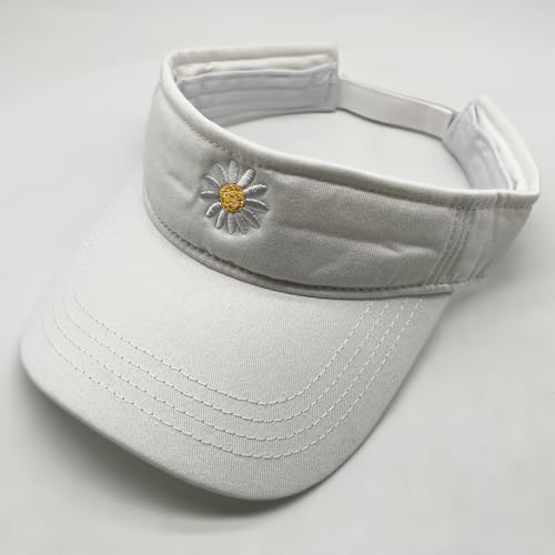 Embroidered Pickleball Visor Men Women,Gifts for Pickleball Lovers - color: White, style: Pickleball Flower