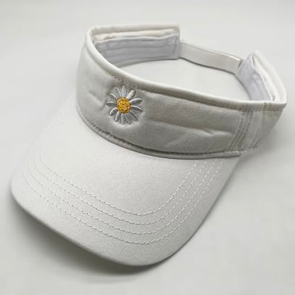 Embroidered Pickleball Visor Men Women,Gifts for Pickleball Lovers - color: White, style: Pickleball Flower