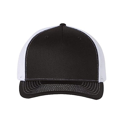 Printed Five-Panel Trucker Hat by Cotton Paperie - color: Black/ White