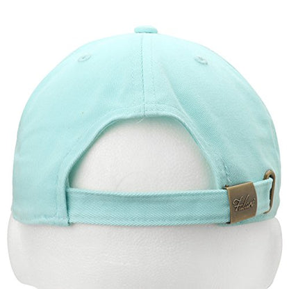 Falari Classic Baseball Cap Dad Hat 100% Cotton Soft Adjustable Size - color: Aqua