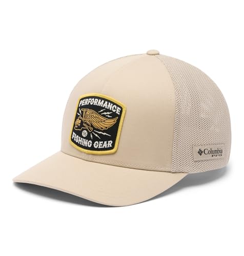 Columbia Unisex PFG Patch Mesh Ball Cap - color: Ancient Fossil/Spin Flyer, size: Small-Medium