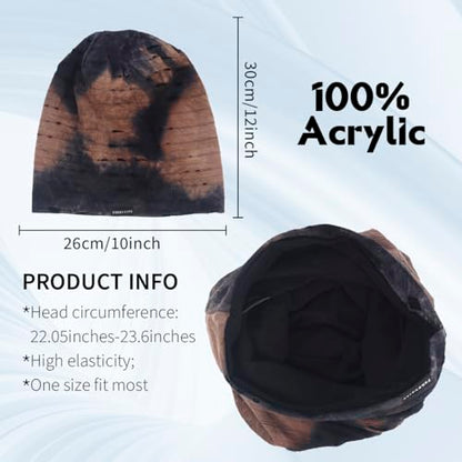 Ruphedy Men Slouchy Beanie Summer Long Oversize Thin Lightweight Skull Cap B011h - color: B090b-brown, size: One Size