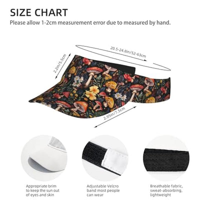 Unisex Adjustable Sports Sun Visor - color: Mushroom