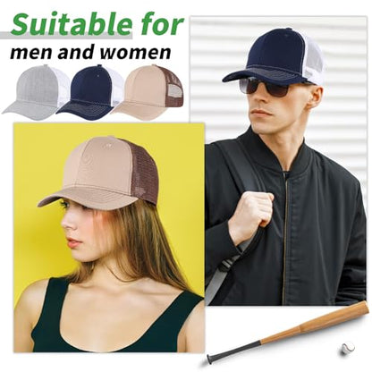 Suhine 24 Pcs Blank Trucker Hat Bulk,Unisex Baseball Cap - color: Dark Color