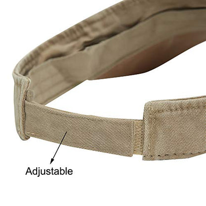 Sport Sun Visor Hats Cotton Ball Caps Empty Top Baseball Sun Cap for Men Women - color: Khaki