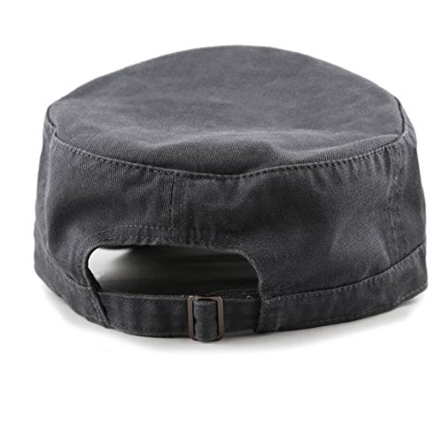 The Hat Depot Cadet Military Army Baseball Cap Tie Dye & Washed Cotton Basic & Distressed Cadet Brushed Cotton Cap - color: 1. Basic - Charcoal