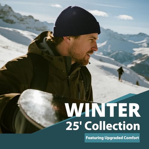 Seamless Beanie Hat for Men Women Wool Fisherman Beanies Winter Hats - color: Navy Bue