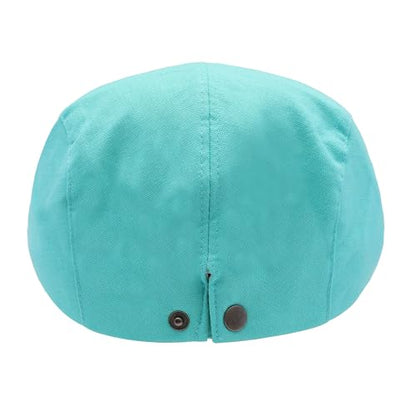 ZLYC 남성용 여름 플랫 캡 Scally Ivy Gatsby Newsboy Beret Driver Cabbie 사냥 모자 - color: 솔리드 블루