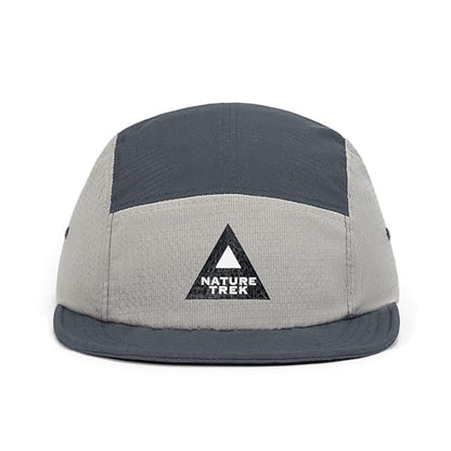 Croogo Quick-Dry 5 Panel Running Cap Lightweight Short Brim Hats for Men - color: Grey