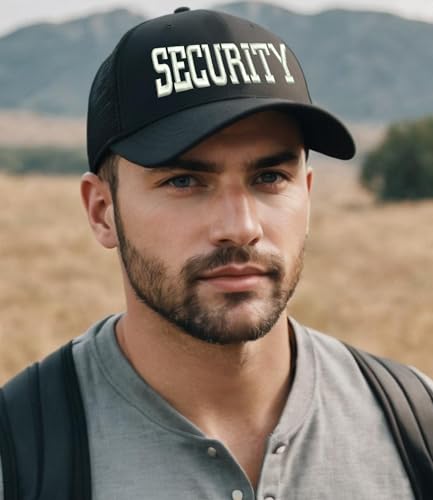 ALLNTRENDS Security Embroidered Trucker Mesh Cap - color: Olive Green