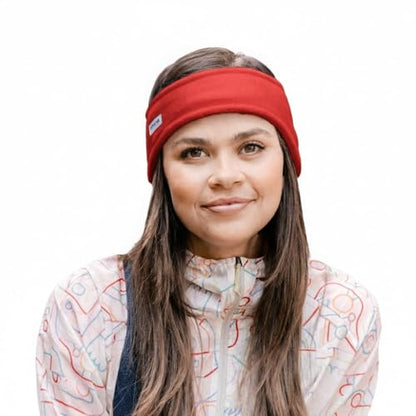 Turtle Fur Bang Band - Warm Headbands for Men and Women - color: Red