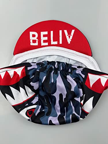 Funny Cycling Cap - Polyester Skull Cycling Hat-Under Helmet -Cartoon Cycling Helmet Liner Breathable&Sweat Uptake - color: D4