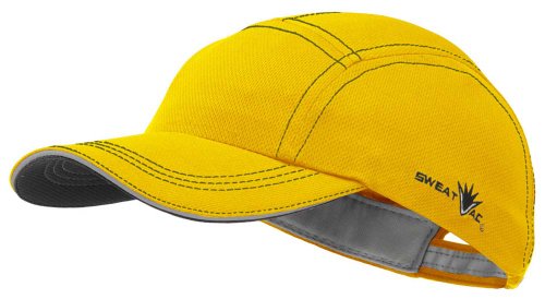 Unisex Adjustable Running/Cyclng/Active Performance Race Hat - color: Yellow/Black