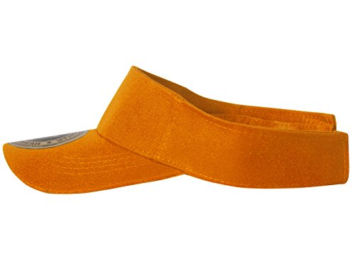 TOP HEADWEAR Solid Adjustable Blank Visor - color: Orange