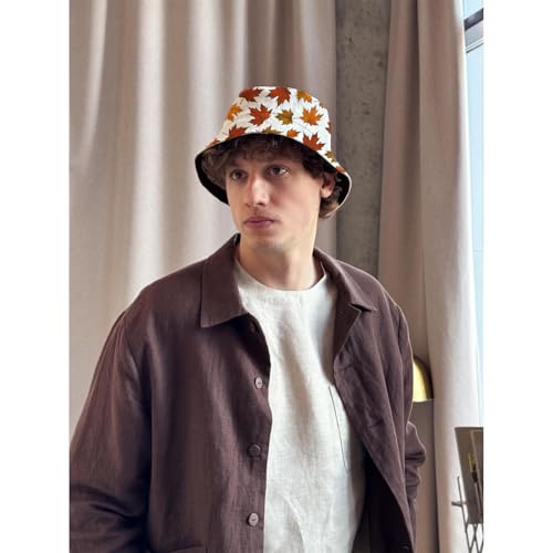 Bucket Hat for Men Women Funny Holiday Fishing Hat Cute Fisherman Cap - color: T-leaves