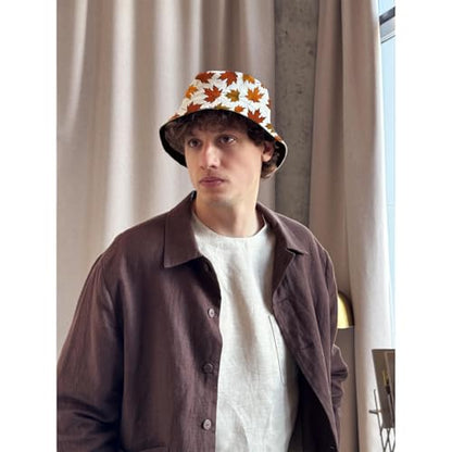 Bucket Hat for Men Women Funny Holiday Fishing Hat Cute Fisherman Cap - color: T-leaves
