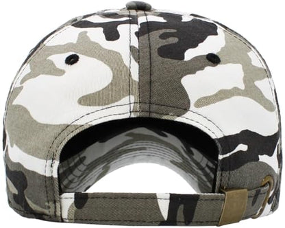 KBETHOS Classic Unisex Cotton Adjustable Low Crown Baseball Cap – Plain Dad Hat - color: Citi Camo