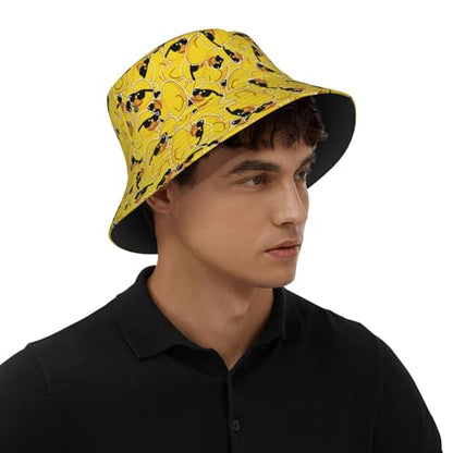 Bucket Hat for Men Women Packable Sun Hats Fisherman Outdoor Summer Travel Hiking Beach Caps - color: Duck