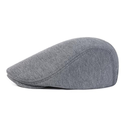 VOBOOM Men's Cotton Flat Ivy Gatsby Newsboy Driving Hat Cap - color: Dark Grey