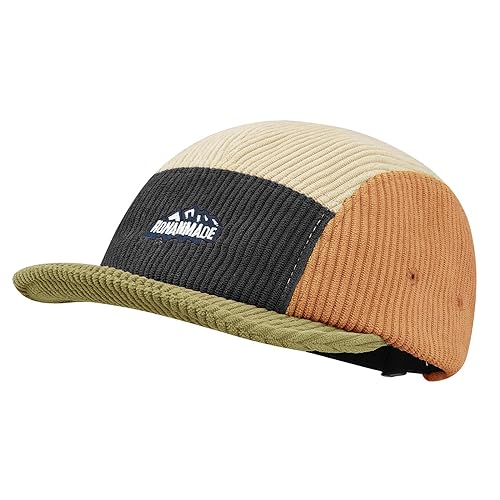 Croogo Short Brim Hat Vintage Corduroy 5 Panel Hat for Men Hip Hop Style - color: Dotb2-dark Gray, size: One Size