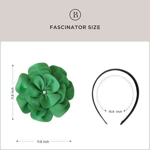 BABEYOND Fascinators Hats for Women Layered Flower Tea Party Derby Hats - color: Green