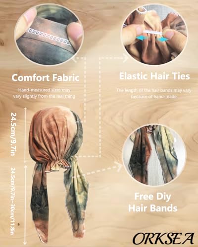 Chemo Headwear for Women Pre-Tied Head Scarf Coverings Scarves - color: Khaki Flower