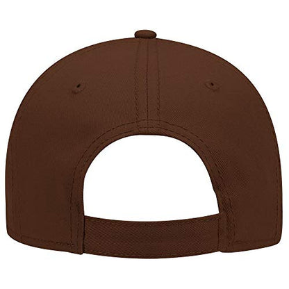 OTTO 6 Panel Low Profile Superior Cotton Twill Cap - color: Brown