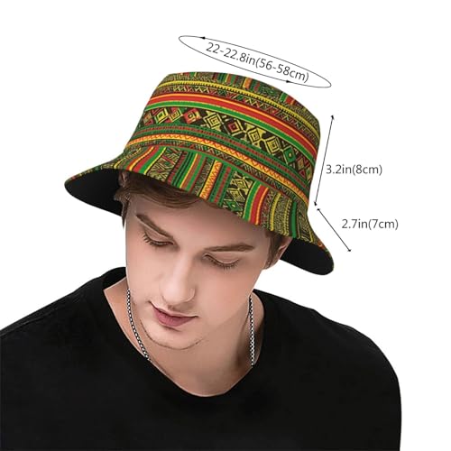 Bucket Hat for Men Women Packable Sun Hats Fisherman Outdoor Summer Travel Hiking Beach Caps - color: Bohemia