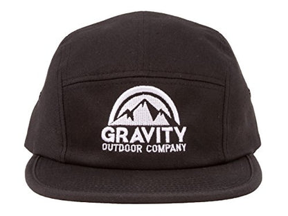 Gravity Outdoor Co. 5 Panel Hat - color: Black