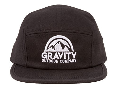 Gravity Outdoor Co. 5 Panel Hat - color: Black