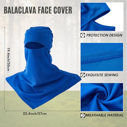 SATINIOR 3 Pcs Summer Balaclava - color: Light Gray, Royal Blue, Navy Blue