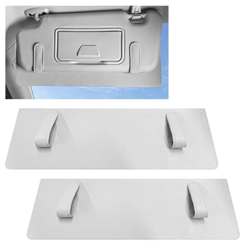 2 PCS Sun Visor Extender for Car, Anti-Glare Sunvisor Extension Shade Attachment for Safe Driving, Clip-On Sun Blocker Sunshade Extender Protect Driver Passenger from UV Rays (Gray) - color: Gray, size: 2 PCS