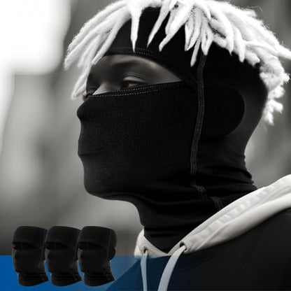 Eurzom 3 Pcs Open Top Balaclava Ski Mask - color: Black, style: Classic